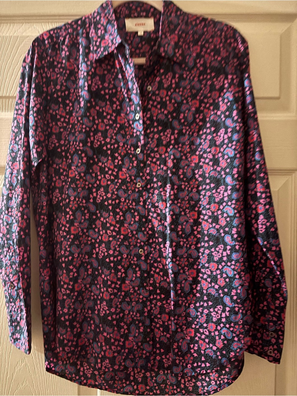 XiRENA Women’s Floral Button-Down Shirt - Pink & Navy